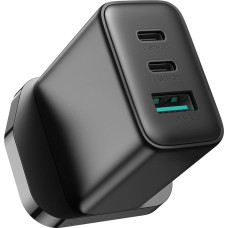 Joyroom JR-TCF10 fast charger 2x USB-C USB-A 32W (UK plug) - black