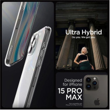 Spigen Ultra Hybrid case for iPhone 15 Pro Max - transparent and matte