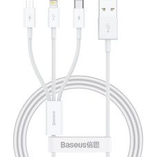 Baseus Superior Series USB-A - USB-C / Lightning / micro USB 3.5A cable 1m - white