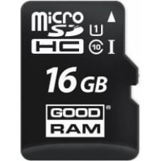 Goodram Atmiņas karte Goodram 16GB microSDHC class 10 UHS I + SD adapter