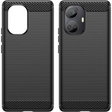 Hurtel Carbon Case case for Realme 10 Pro+ flexible silicone carbon cover black