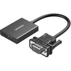 Ugreen cable adapter cable VGA (male) - HDMI (female) 0.15m black (CM513)