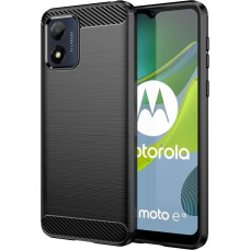 Hurtel Carbon Case for Motorola Moto E13 flexible silicone carbon cover black