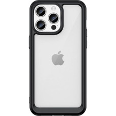 Hurtel iPhone 15 Pro Max Outer Space Reinforced Case with Flexible Frame - Black