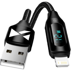 Wozinsky USB-A Cable - Lightning Wozinsky WUALC2 with LED Display 2.4A 2m - Black