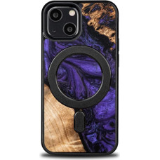 Bewood Wood and Resin Case for iPhone 13 Mini MagSafe Bewood Unique Violet - Purple and Black