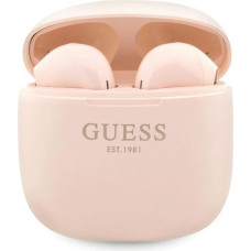 Guess Bluetooth headphones GUTWST26PSP TWS + docking station pink/pink Classic EST Log Pink