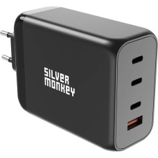 Silver Monkey SMA153 200W GaN charger 3xUSB-C PD USB-A QC 3.0 - black