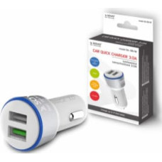 Savio Lādētājs Savio Car Quick Charge Charger LED Diode White