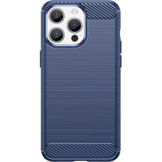 Hurtel Flexible carbon pattern case for iPhone 15 Pro Max Carbon Case - blue