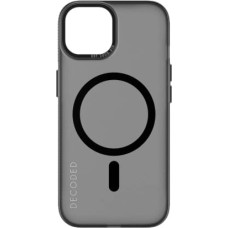 Decoded Transparent Grip Case with MagSafe for iPhone 15 Plus - gray and black