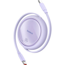 Baseus Free2Draw Mini USB-C - USB-C retractable cable 100W 1m - purple