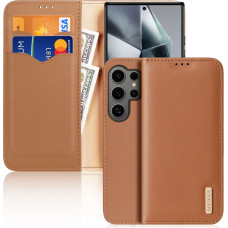 Dux Ducis Hivo case with flap and RFID blocker for Samsung Galaxy S24 Ultra - brown