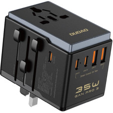 Dudao A35Pro 35W EU / UK / AUS / US / JP travel adapter 3x USB-C 2x USB-A - black