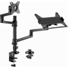 Gembird Monitora stiprinājums Gembird Desk Mounted Adjustable monitor arm with Notebook Tray