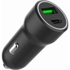 Gembird Auto lādētājs Gembird USB Type-C + USB Type-A Black