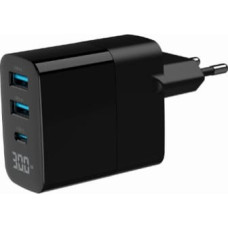 Gembird Lādētājs Gembird 3-port 30W GaN USB Fast Charger LCD Black