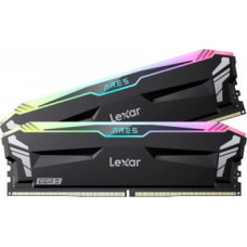 Lexar 32GB Kit (2x16GB) Ares DDR5 6000 CL30 1.35V Memory with heatsink and RGB lighting,Dual pack, Black Color, EAN: 843367132096