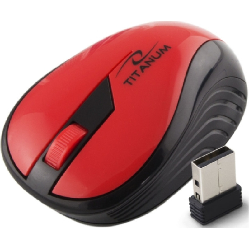 Titanum Titanium TM114R RED 1000DPI OPTISKĀ BEZVADU DATORPELE