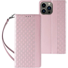 Hurtel Magnet Strap Case for Samsung Galaxy S23+ Flip Wallet Mini Lanyard Stand Pink