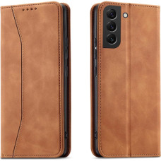 Hurtel Magnet Fancy Case for Samsung Galaxy S23+ flip cover wallet stand brown