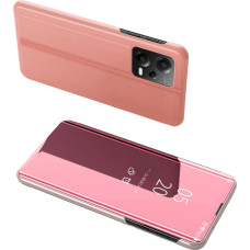 Hurtel Clear View Case for Xiaomi Redmi Note 12 Pro+ flip cover pink