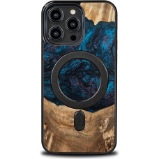 Bewood Wood and Resin Case for iPhone 14 Pro Max MagSafe Bewood Unique Neptune - Navy Black