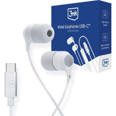 3Mk Protection USB-C 3mk Wired Headphones - white