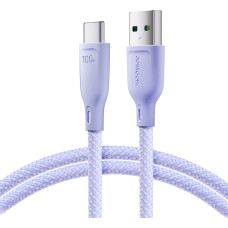 Joyroom Multi-Color Series SA34-AC6 USB-A / USB-C Cable 100W Fast Transfer 1m - Purple