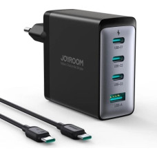 Joyroom JR-TCG04EU 100W GaN charger 3x USB-C USB-A + USB-C / USB-C cable 100W - black