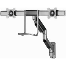 Gembird Monitora stiprinājums Gembird Desk Mounted Adjustable Wall 2-display Mounting Arm