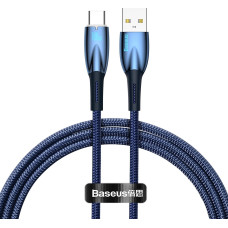 Baseus Glimmer Series fast charging cable USB-A - USB-C 100W 480Mbps 1m blue