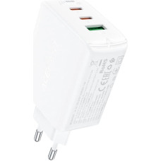 Acefast fast charger GaN (2x USB-C / USB-A) PPS / PD / QC4+ 65W white (A41)