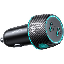 Joyroom 2x USB C 70W car charger with LED backlight Joyroom JR-CCN02 - black