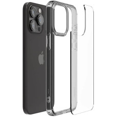 Spigen Ultra Hybrid case for iPhone 15 Pro - transparent and gray