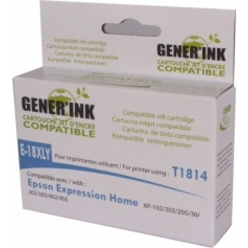 Generink Tintes kārtridžs Generink Epson E-18XL Yellow