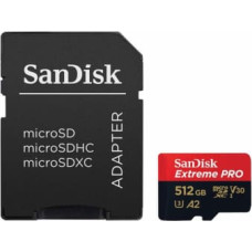 Sandisk Atmiņas karte Sandisk Extreme PRO microSDXC 512GB + SD Adapter