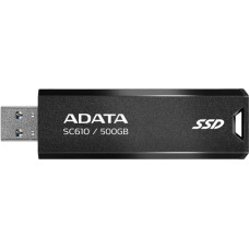 Adata External SSD|ADATA|SC610|500GB|USB 3.2|Write speed 500 MBytes/sec|Read speed 550 MBytes/sec|SC610-500G-CBK/RD