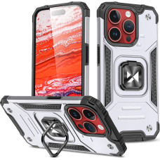 Wozinsky Ring Armor iPhone 15 Pro Max Ring Armor Case - Silver