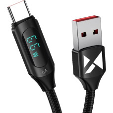 Wozinsky WUACC2 USB A - USB C Cable with Display 66W 6A 2m - Black