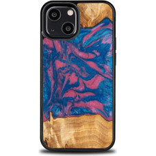 Bewood Wood and resin case for iPhone 13 Mini Bewood Unique Vegas - pink and blue