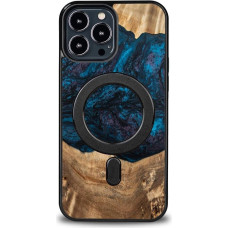 Bewood Wood and Resin Case for iPhone 13 Pro Max MagSafe Bewood Unique Neptune - Navy Black