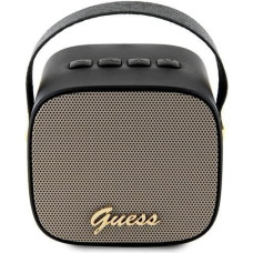 Guess Bluetooth speaker GUWSB2P4SMK Speaker mini black/black 4G Leather Script Logo with Strap