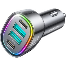 Joyroom 70W car charger with 4 ports: 2 x USB C, 2 x USB black (JR-CL29)