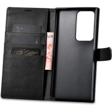 Icarer Wallet Case for Samsung Galaxy S23 Ultra leather case wallet black