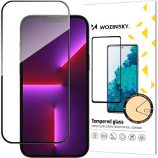 Wozinsky Full Glue iPhone 15 Plus Case Friendly Full Glue Tempered Glass with Frame - Black