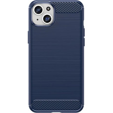 Hurtel Flexible carbon pattern case for iPhone 15 Plus Carbon Case - blue