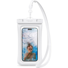 Spigen Aqua Shield A610 waterproof case floating on water - white