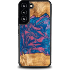 Bewood Wood and resin case for Samsung Galaxy S22 Bewood Unique Vegas - pink and blue