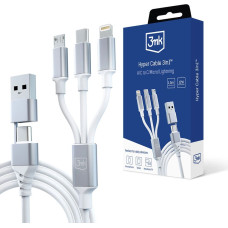 3Mk Protection 3mk Hyper Cable 3in1 USB-A - USB-C / USB-C - micro USB - Lightning 1.5m - white